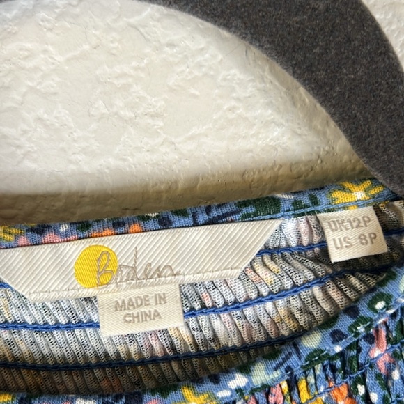 Boden Petite Smocked Yoke Jersey Floral Midi Dress Size 8P - Picture 10 of 12